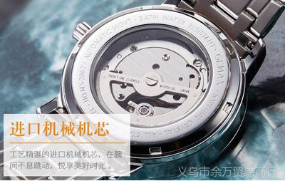 正品男士高档手表 瑞士进口品牌全自动机械表 钢带夜光防水手表